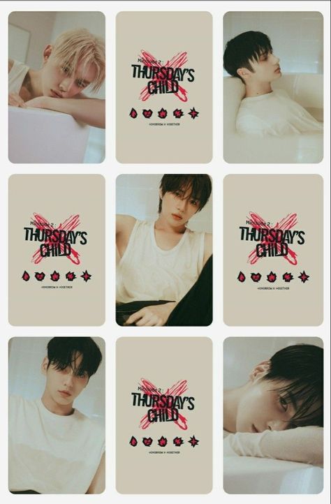 Txt Pc Template, Txt Photocards Printable, Txt Photocards, Printable Photocards, Kpop Polaroids, Photocard Template, Paper 3d, Kpop Diy, Kpop Photocard