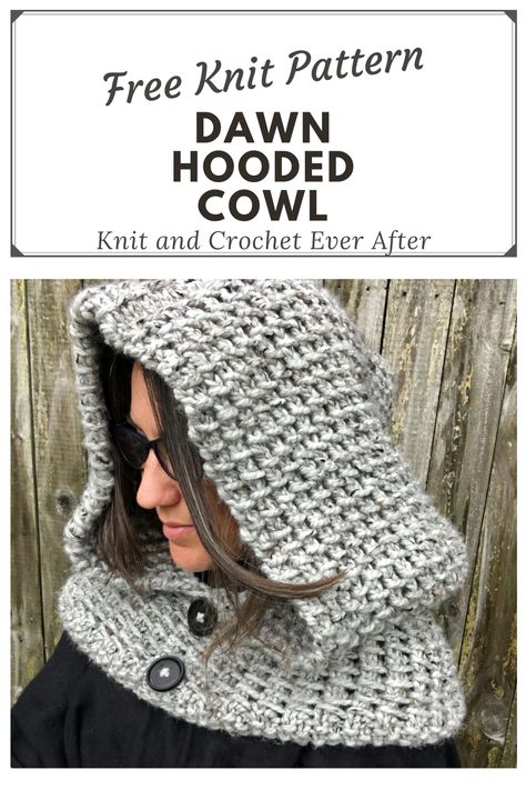 Use the link to download the free hooded cowl knit pattern. Knitted Hood Pattern, Crochet Hood Pattern Free, Cowl Knit Pattern, Hooded Cowl Crochet Pattern, Hooded Cowl Pattern, Hooded Cowl Scarf, Crochet Hooded Cowl, Free Knit Pattern, Hooded Scarf Pattern