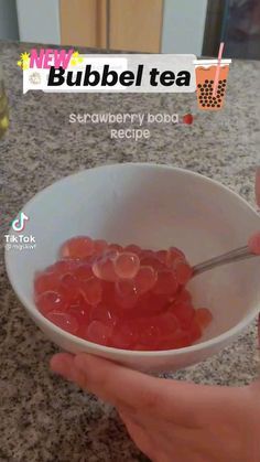 Strawberry Boba, Bubble Tea Recipe, Kawaii Cooking, Sweet Dishes Recipes, Easy Baking Recipes Desserts, Easy Snack Recipes, God Mat, Sweet Snacks Recipes, Healthy Sweets Recipes