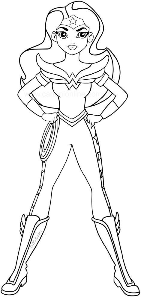 Wonder Woman (DC Superhero Girls) coloring page to print Superheroes Wallpaper, Superman Coloring Pages, Wonder Woman Superhero, Superhero Coloring Pages, Superhero Coloring, Female Superhero, Dc Super Hero Girls, Wonder Women, Hero Girl