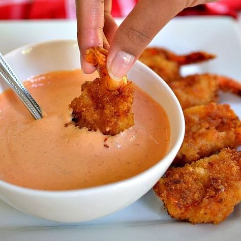 Summer Veggies Recipes, Panko Shrimp, Sriracha Mayo Recipe, Shrimp Dipping Sauce, Homemade Bisquick, Homemade Fried Chicken, Breaded Shrimp, Dipping Sauces Recipes, Winter Cooking