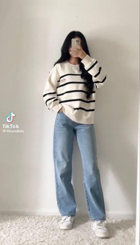 Casual College Outfits, Korean Casual Outfits, Populaire Outfits, Everyday Fashion Outfits, Casual Day Outfits, Easy Trendy Outfits, Modieuze Outfits, Causual Outfits, Elegantes Outfit