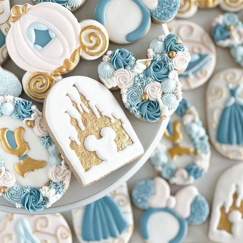 Disney Cookies Decorated, Princess Sugar Cookies, Cinderella Cookies, Disney Princess Cookies, Wedding Shower Cookies, Mickey Mouse Cookies, Bridal Cookies, Date Cookies, Disney Bachelorette