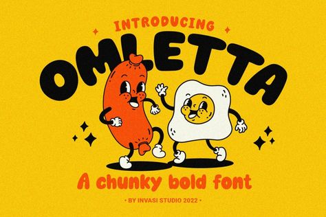 Omletta is a chunky rounded bold font that is not only fun and playful but also incredibly versatile. Whether you’re working on food product branding, creating a display headline, or designing packaging for your latest project, Omletta font will surely bring a smile to your face. Try before you buy Omletta font for iOS, Android, […] The post Omletta Font appeared first on FreeFontDL. Chunky Font, Food Font, Round Font, Font Inspiration, Creative Fonts, Cute Fonts, Bold Fonts, Web Graphics, Retro Font