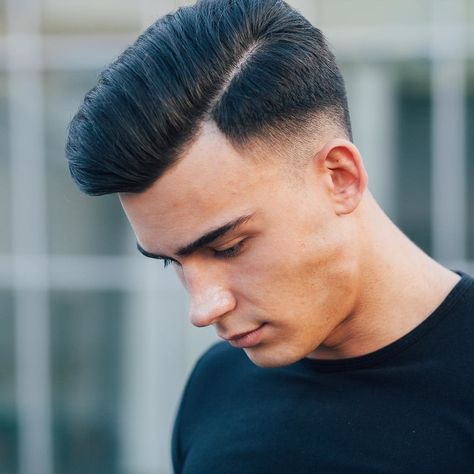 By the age of 35 two-thirds of American men will experience some degree of appreciable hair loss.⁠ ⁠ We're here to help.⁠ ⁠ Click the link in bio to get your bottle of our Activating Serum now.⁠ ⁠ 📸 by @envybarbers⁠ ⁠ ⁠ #ShedShameNotHair #collectivelaboratories #vegan #sulfatefree #parabenfree #crueltyfree #hairserum #hairgrowthoil #haircare #healthyhair #stronghair #linkinbio Haircuts Summer 2023, Low Fade Haircut Men's, Comb Over Fade Haircut, White Boy Haircuts, Messy Pompadour, Short Pompadour, Good Haircut, Comb Over Fade, Pompadour Haircut