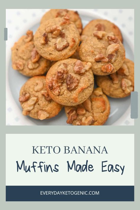 Craving a tasty breakfast without the carbs? These Keto banana muffins are the answer! Made with banana extract, they boast that rich banana flavor you love without all those carbs. Perfect for busy mornings, these muffins can be whipped up quickly and enjoyed on the go or as a delightful treat at home. With just the right amount of sweetness and a crumbly texture, they fit perfectly into your low-carb lifestyle. Try these delicious, easy-to-make muffins for a wonderfully satisfying keto snack or breakfast. You won’t regret it! Banana Recipes Keto, Keto Banana Muffins, Low Carb Banana Muffins, Low Carb Banana, Banana Muffin Recipe Easy, Banana Extract, Keto Banana, Keto Muffins, Banana Muffins Easy