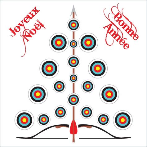 Noël cible tir à l'arc pour les fêtes. Image refait en PAO Game Core, Archery Bows, Sports Club, X Games, Sports Clubs, Archery, Hunting, Sports, Quick Saves