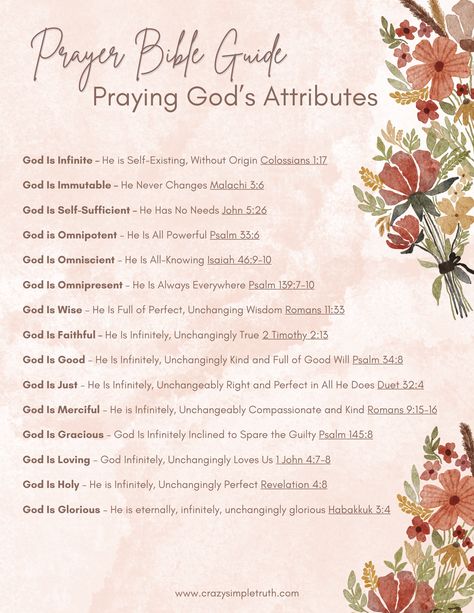 Prayer Bible Guide: Praying the attributes of God Bible Guide, Prayer Bible, Psalm 33, Attributes Of God, Christian Affirmations, Prayer Group, Powerful Bible Verses, How To Pray, Study Ideas