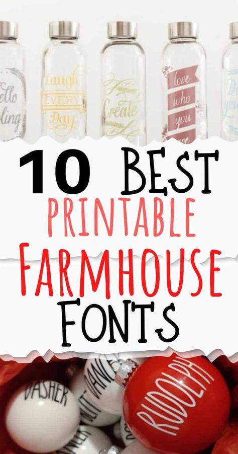 Farmhouse Lettering Fonts, Country Fonts Farmhouse Style, Kid Fonts Free, Farm Fonts, Elegant Fonts Free, Country Fonts, Font Styles Names, Christmas Fonts Free, Farmhouse Fonts