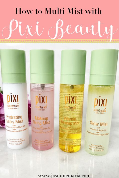 Pixi Beauty Multi Misting http://jasminemaria.com/2017/04/pixi-beauty-multi-misting-2/ Pixi Skintreats, Hydrating Makeup, Pixi Beauty, Facial Spray, Moisturizing Body Wash, Younger Looking Skin, Face Scrub, Simple Skincare, Skin Care Regimen