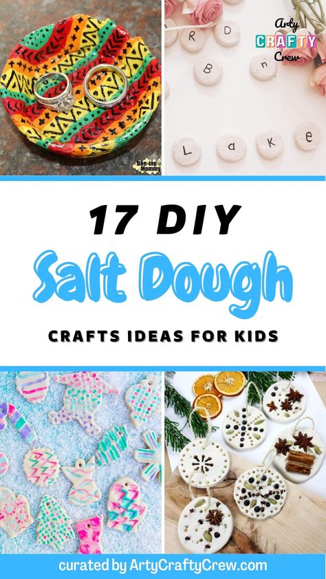 Find a good selection of DIY salt dough crafts ideas for your kid in this roundup. Tutorials curated by Arty Crafty Crew. Salt Dough Projects For Kids, Salt Dough Gifts From Kids, Salt Dough Bowl Diy, Things To Make With Salt Dough, Salt Dough Creations, Salt Dough Ideas For Kids, Salt Dough Bowl, Christmas Salt Dough Crafts For Kids, Dough Art Ideas