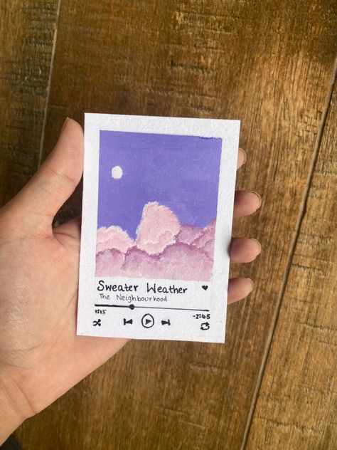 Polaroid Pencil Drawing, Minipainting Ideas, Polaroid Picture Drawing, Polaroid Doodle, Polaroid Drawing Ideas, Spotify Drawing Aesthetic, Spotify Painting, Polaroid Drawing, Polaroid Card