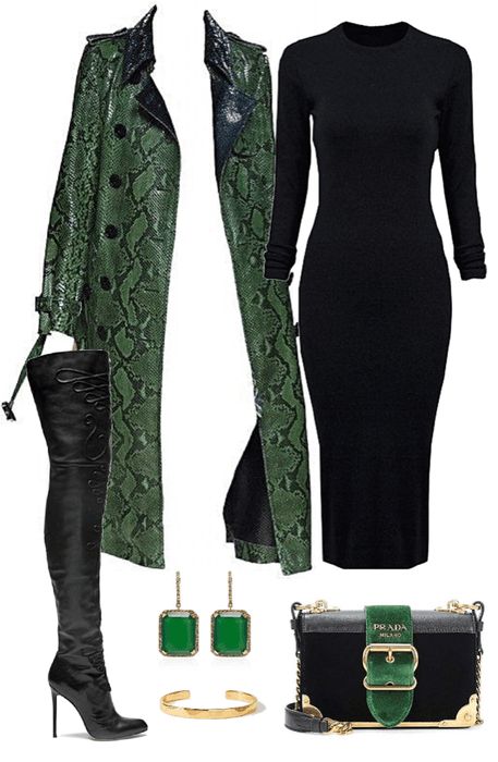 Slytherin Outfit Women, Euporean Outfits, Intimidating Outfits, Slytherin Aesthetic Outfit, Polyvore Outfits Fall, Aries Dress, Slytherin Outfit, Work Outfit Ideas, Chique Outfits