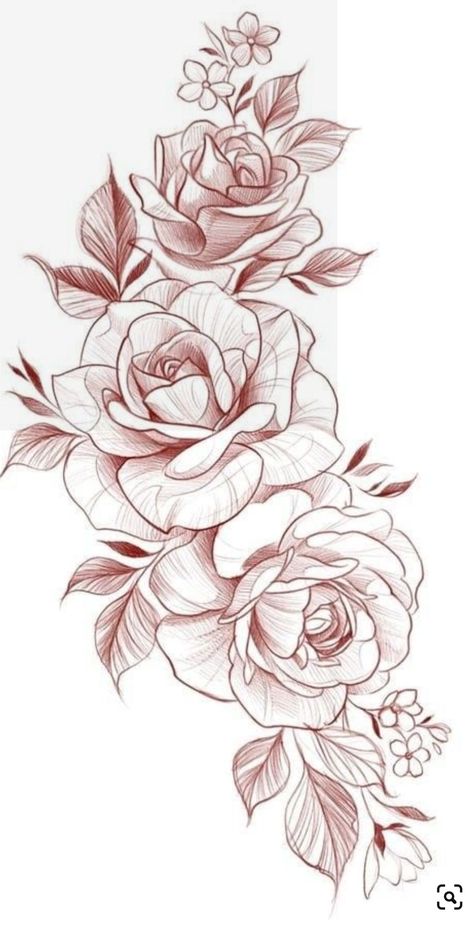 Vintage Roses Tattoo, Garden Rose Tattoo, Flower Designs Tattoo, Tattoo Floral, Old Garden, Garden Rose, Flower Tattoo Designs, Vintage Portraits, Rose Tattoos