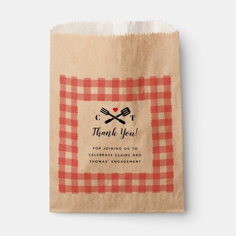 I Do BBQ Red Picnic Favor Favor Bag - Great Barbecue Red Picnic Blanket, I Do Bbq Engagement Party, Bbq Engagement Party, Picnic Blanket Pattern, Red Picnic, Rehearsal Dinner Favors, Blanket Plaid, Couples Monogram, I Do Bbq