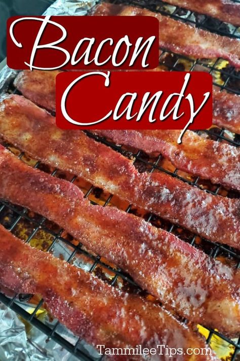 Candy Bacon Brown Sugar, Bacon Dessert Recipes, Candy Bacon, Bacon Candy, Candied Bacon Recipe, Bacon Desserts, Bacon Dishes, Brown Sugar Bacon, Bacon Appetizers