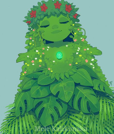 Te Fiti Fanart, Moana Te Fiti, Moana Art, Moana Fan Art, Te Fiti, Moana 2, Green Woman, Disney Classroom, Moana Party