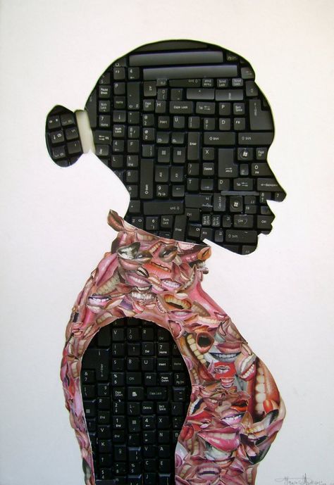 Keyboard Ideas, A Level Photography, Social Media Art, Technology Art, Tech Art, Computer Art, Gcse Art, Identity Art, A Level Art