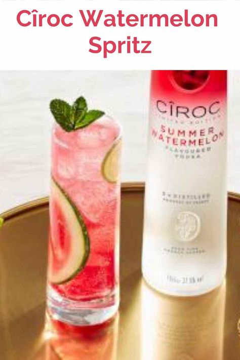 Cîroc Summer Watermelon is taking the world by storm. A delicious take on their premium vodka and it makes amazing cocktails. Here are a few easy cocktail recipes using Cîroc Summer Watermelon #Easy #Recipe #Cocktail #Watermelon #Vodka #Cîroc #Spritz Watermelon Ciroc Mixed Drinks, Watermelon Vodka Drinks Easy, Watermelon Ciroc Recipes, Ciroc Watermelon Recipes, Watermelon Vodka Drinks Recipes, Ciroc Mixed Drinks, Watermelon Cocktail Vodka, Watermelon Vodka Recipes, Ciroc Cocktails