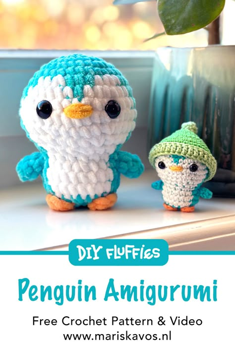 Learn how to create this penguin Amigurumi with this free penguin crochet pattern. This is an easy to crochet pattern, great for beginners. Free Penguin Crochet Pattern, Crochet Penguin Pattern Free, Plushie Crochet Pattern, Penguin Crochet Pattern, Penguin Plushie, Penguin Amigurumi, Penguin Crochet, Plushie Crochet, Crochet Penguin