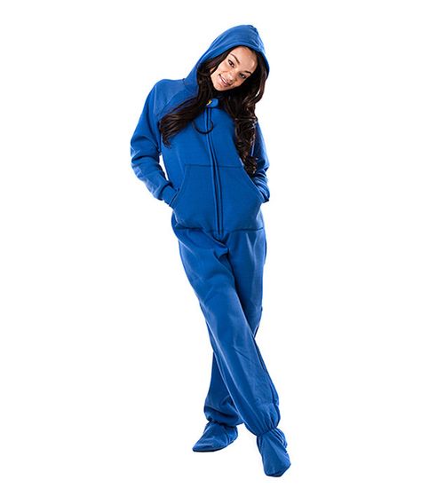 Look at this Blue Marina Hooded Footie Pajamas - Adult on #zulily today! Adult Footie Pajamas, Cuddle Duds, Footie Pajamas, Footed Pajamas, Footie Pajama, Winter Accessories, Comfy Outfits, Pajamas Women, Fashion Branding