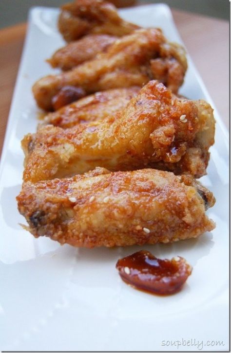 Korean Fried Chicken Wings, Korean Chicken Wings, Chicken Wing Recipes Fried, Korean Chicken, Ayam Bakar, Tasty Chicken, Korean Fried Chicken, Fried Chicken Wings, Chicken Wing