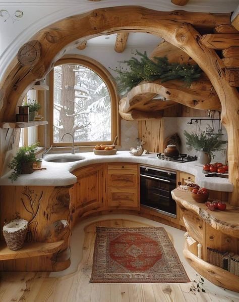 Hobbiton Aesthetic, Hobbit Kitchen, Casa Hobbit, Earthship Home, Diy Mud Kitchen, River Road, Cob House, Kitchen Remodel Before And After, Hobbit House