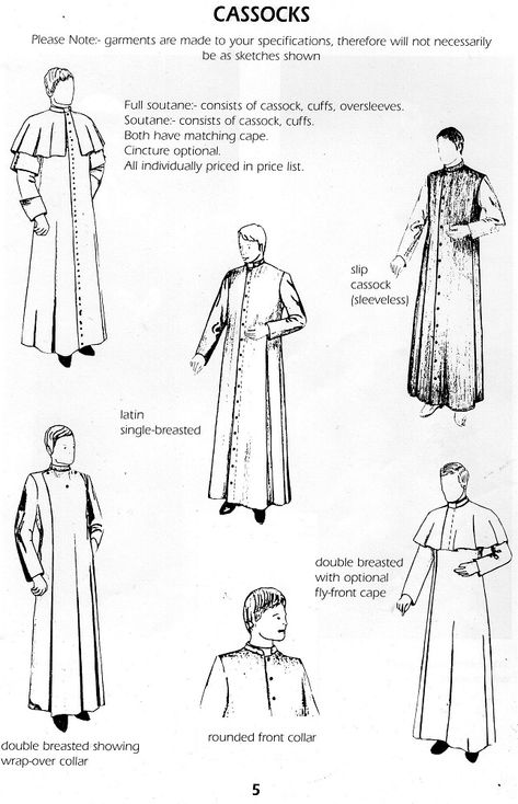 Cassock - Single Breasted Cassock Aesthetic, Priest Outfit Design, Cassock Pattern, Priest Fashion, Victorian Priest, Priest Character Design, Medieval Priest, Cassock Priest, 1800s Priest