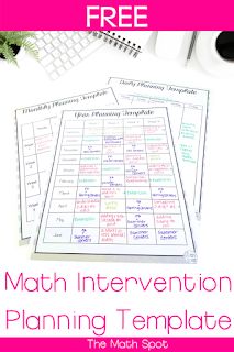 A free guide and planning template for math intervention teachers. This calendar allows for math interventionists to be able to plan their year of instruction at the yearly, monthly and weekly levels. This math intervention planning sheet is going to be so useful for RtI or intervention meetings as well as a planner for yourself! #PlanningSheet #Intervention #Planner #Math #TheMathSpot Small Group Planning Template, Math Interventionist, Math Rti, Projects Science, Intervention Specialist, Planning Sheet, Math Fluency, Math Coach, Lesson Plan Template