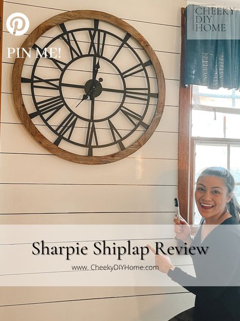 Sharpie Shiplap Wall, Sharpie Shiplap, Shiplap Diy, Sharpie Wall, Oil Based Markers, Painting Shiplap, Diy Shiplap, Shiplap Wall, Faux Shiplap