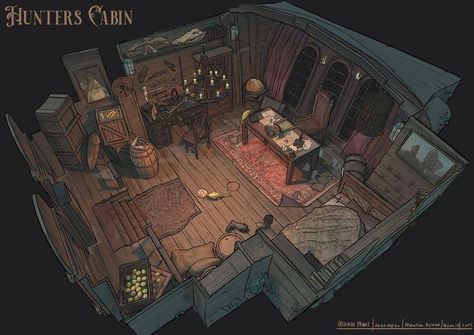 Feng Zhu Design, Interior Concept Art, Feng Zhu, Captains Quarters, Fantasy Rooms, Architecture Concept Drawings, Fantasy House, Interior Concept, Fantasy Setting