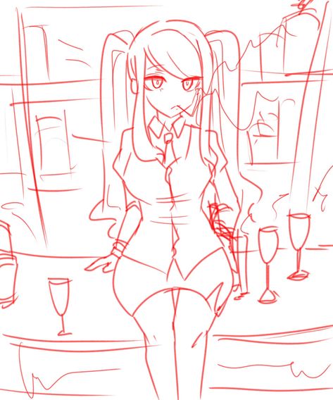 Casino Pose Reference, Bartender Pose Reference, Julianne Stingray, Jill Stingray, Cyberpunk Bartender, Waifu Material, Tokyo Street, Poses Reference, Random Anime