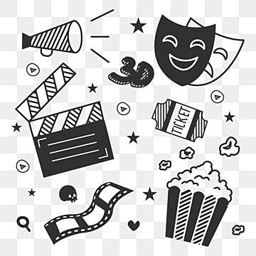 cinema colorless,movie doodles,doodles,colorless,seamless pattren,movie collection set,pop corn,film,hand drawn,ticket,hand drawn doodles,movie colorless,symbol,movie pattren Movie Tape Drawing, Movie Ticket Doodle, Movie Symbols, Movie Lettering, Movie Doodles, Together Symbol, Movie Clipart, Cinema Aesthetic, Inspired Drawings