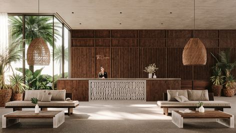 Tropical Resort Design, Lobby Reception Design, Spa Design Interior, Resort Hotel Design, Resort Interior Design, Hotel Bali, Tropical Interior Design, Resort Interior, Hotel Lobby Design