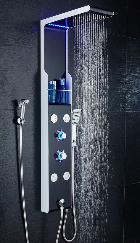 Wonderful Pic Bathroom Shower waterfall Thoughts Retaining your bathrooms simple to clean up might be quite valuable: Save your time, lessening clean #Bathroom #Pic #Shower #Thoughts #waterfall #Wonderful Modern Shower Design, Bathroom Shower Panels, Desain Pantry, Bathroom Shower Design, Waterfall Shower, Shower Panel, Bathroom Remodel Shower, Bathroom Design Luxury, Modern Shower