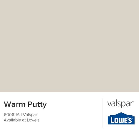 Warm Putty formally called Woodrow Wilson Putty. Taylor and Jackee's bathroo...,  #bathroo #called #formally #Jackee39s #Putty #Taylor #valsparPaintColor #Warm #Wilson #Woodrow Check more at http://painting11.tvizlet.me/warm-putty-formally-called-woodrow-wilson-putty-taylor-and-jackees-bathroo/ Valspar Paint Colors, Valspar Paint, Woodrow Wilson, Perfect Paint Color, Color Chip, Paint Samples, Big Girl Rooms, Paint Stain, Paint Colors For Home