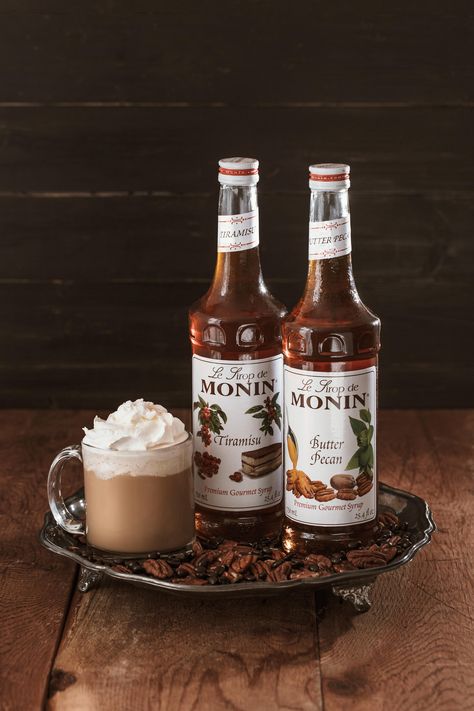 Butter Pecan Coffee Syrup, Pecan Coffee Syrup, Butter Pecan Coffee, Beverage Aesthetic, Pecan Syrup, Butter Pecan Syrup, Monin Syrup, Coffee Syrups, Coffee Advertising