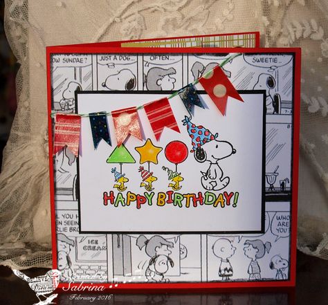 Snoopy Handmade Cards, Snoopy Birthday Cards Diy, Snoopy Birthday Cards Handmade, Snoopy Cards Handmade, Romantic Diy Gifts, Kindred Stamps, The Peanuts Movie, Romantic Diy, Book Tutorial