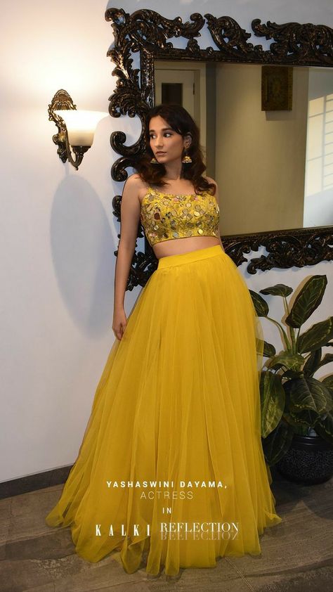 Dress Dictionary, Lengha Photoshoot, Haldi Outfits, Traditional Indian Clothing, Western Dresses For Women, Simple Lehenga, Latest Bridal Lehenga, Trending Wedding, Diwali Outfits