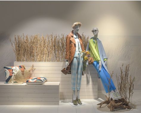 LEFFERS MODE, Lange Strasse, Oldenburg, Germany, “Beach Therapy”, for Natural Coastline, pinned by Ton van der Veer Germany Beach, Oldenburg Germany, Showcase Store, Spring Window Display, Autumn 23, Beach Therapy, Ton Van Der Veer, Spring Window, Autumn Display