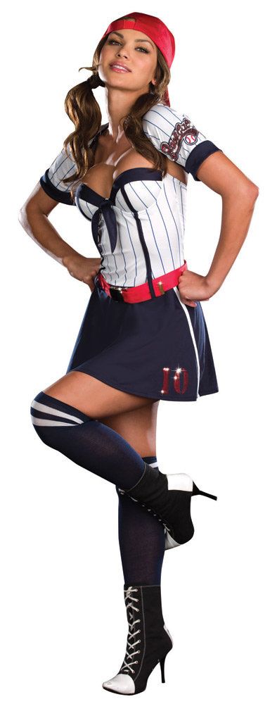 Sexy Big League Baseball costume - so cute Baseball Photoshoot, Underwire Dress, Funny Baseball Hat, Baseball Costume, Baseball Costumes, Holloween Costumes, Dress Shrug, Shrug For Dresses, Amazing Finds