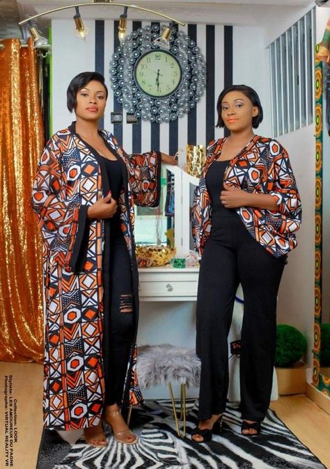 Kimono Styles, African Print Kimono, African Traditional Wedding Dress, Ankara Dress Styles, African Print Dress Ankara, Short African Dresses, African Dresses Modern, Modest Dresses Casual, African Fashion Modern