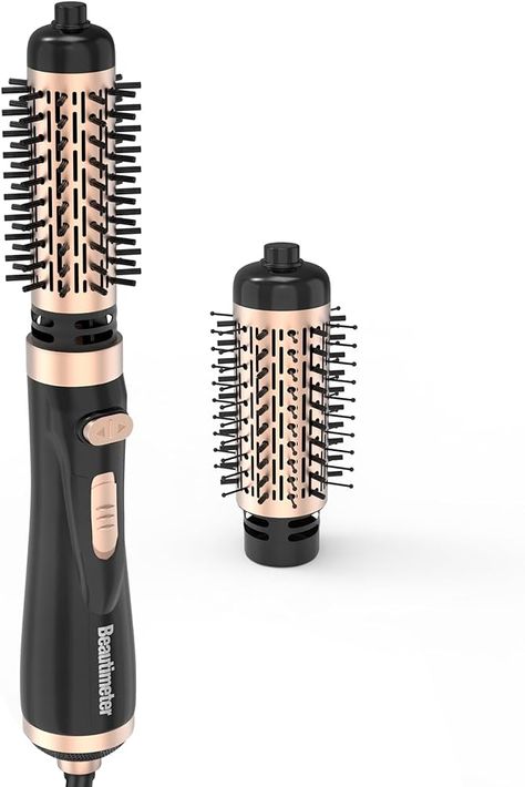 Amazon.com : Beautimeter Hair Dryer Brush, 3-in-1 Round Hot Air Spin Brush Kit for Styling and Frizz Control, Negative Ionic Blow Volumizer, 2 Detachable Auto-Rotating Curling Brush, Black & Gold : Beauty & Personal Care Rotating Hair Brush, Rotating Hair Dryer, Blow Dryer Brush, Curling Brush, Straightening Comb, Dryer Brush, Blow Dry Brush, Air Fryer Recipes Chicken, Hair Dryer Brush