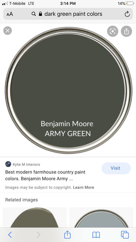 Army Green Benjamin Moore, Benjamin Moore Army Green, Army Green Paint Colors, Green Paint Colors Benjamin Moore, Army Green Paint, Country Paint Colors, Paint Color Pallets, Ben And Jen, Campbell River