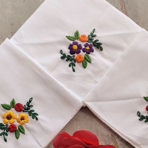 Hand Embroidered Handkerchief, Embroidered Handkerchief, Embroidery Stitches Tutorial, Place Your Order, Hand Embroidery Designs, Embroidery Stitches, Hand Embroidered, Hand Embroidery, Singapore