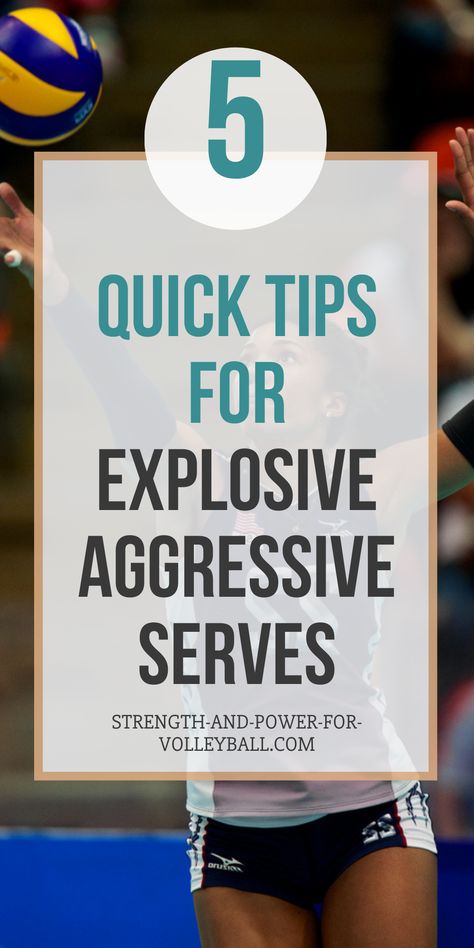 5 Quick Tips for Explosive Aggressive Serves Tips For Overhand Serving, How To Improve Your Jump Serve, How To Improve Overhand Serve, How To Get Your Overhand Serve, Volleyball Overhand Serving Drills, How To Improve Your Volleyball Serve, How To Float Serve Volleyball, Volleyball Serve Tips, Volleyball Overhand Serving Tips