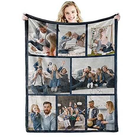 Top 57 Best Gifts for Seniors & the Elderly (Memorable and Helpful!) Text Picture, Collage Des Photos, Personalized Throw Blanket, Picture Blanket, Birthday Souvenir, Dog Bed Furniture, Christmas Gifts For Couples, Custom Blanket, Bed Throw Blanket