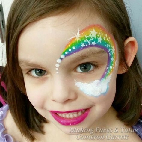 Pride Face Paint, Horse Face Paint, Easy Face Painting, Face Painting Unicorn, Easy Face Painting Designs, Rainbow Face Paint, Princess Face Painting, Glitter Face Paint, Eye Face Painting