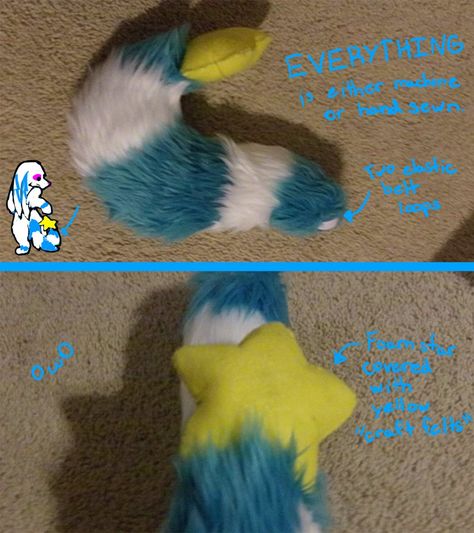 Fursuit Tail, Tail Star, Shark Tail, Fursuit Tutorial, Cute Sewing Projects, Plushie Patterns, Elastic Belt, Creepy Art, Fantasy Clothing