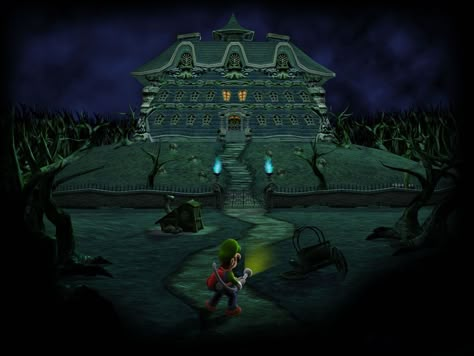 Luigi's Mansion is the main setting of the GameCube game of the same name. Appearances Luigi's Mansion As aforementioned Luigi's Mansion was the main location of the game Luigi's Mansion. The levels of this game where based off of the floors of the house. Story-wise, this was a mansion in Boo... Luigi's Haunted Mansion, Creepy Urban Legends, Luigis Mansion, Luigi Mansion, Mansion Aesthetic, Luigi's Mansion 3, Game Posters, Donkey Kong Country, Video Game Posters